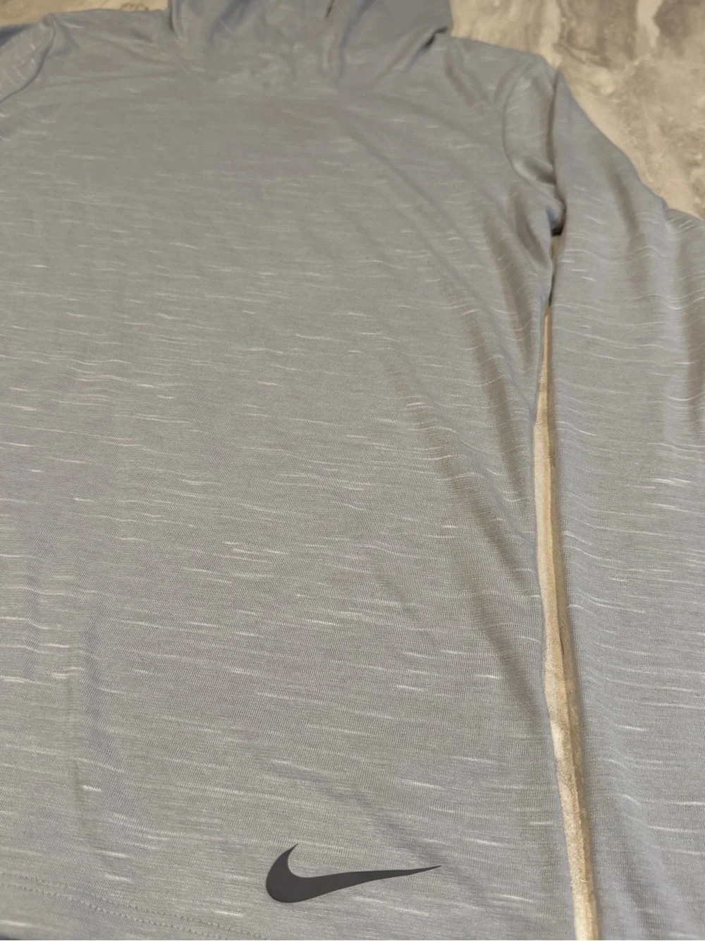 Nike Womens Heather Light Gray Performance Crewneck Hoodie